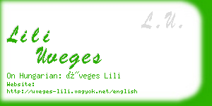lili uveges business card